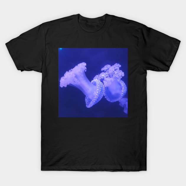 Blue Jellyfish T-Shirt by Celtic Morrigan